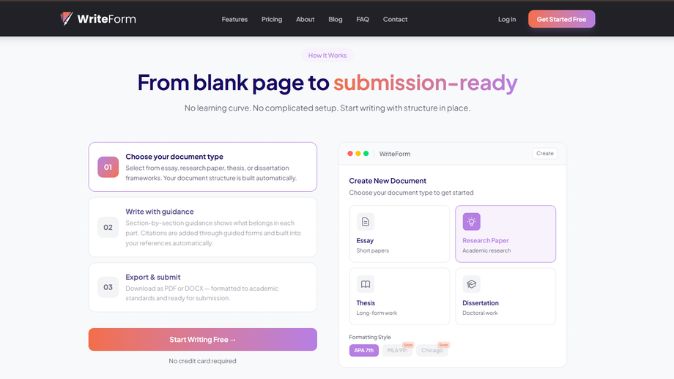 WriteForm — screenshot 2