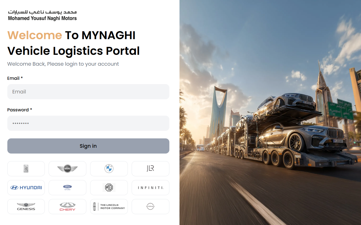 Vehicle Logistics Portal